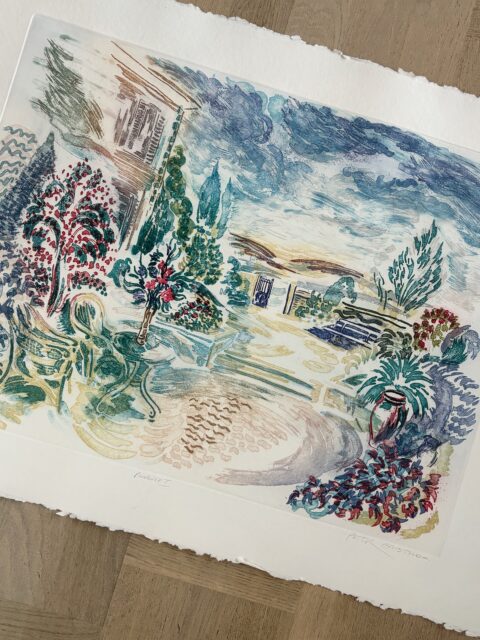 *SOLGT* Provence 1 🌞 signert og nummerert grafisk trykk signert Peter Eastham, ikke rammet inn. Nr 85/200. Mål 58 x 76 cm. Nydelig motiv i duse farger. Pris: 1000 kr. Kjøpe nå med Vipps? Send melding. Må hentes.🌳