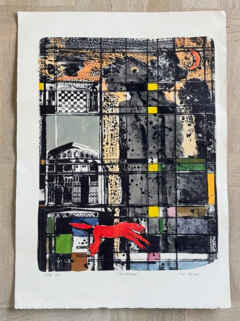 Cambridge 🐺 Litografi, signert og nummerert 14/75. Ukjent (for meg) navnetrekk/kunstner. I god vintagestand. Selges uten ramme. Mål: 38,5 x 54 cm. Pris: 1500 kr. Kjøpe nå med Vipps? Send melding. Må hentes.